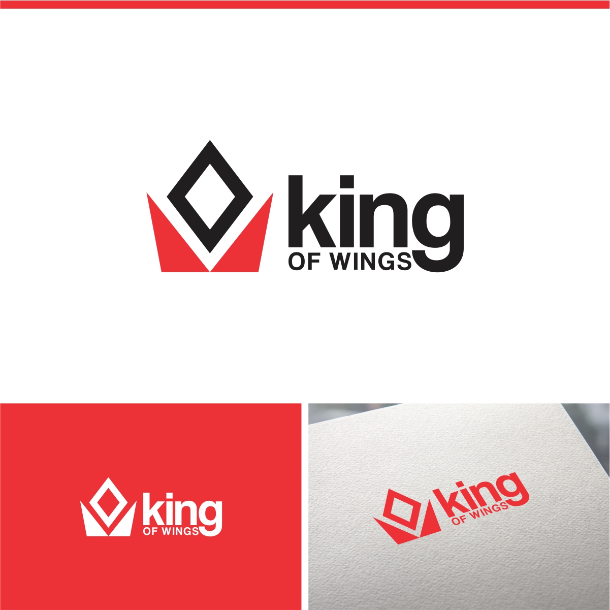 Logo Design by e-graphics for king of wings | Design #18194568