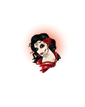 Día de los Muertos style of a young couple | Design Illustration par ackocar