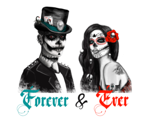 Día de los Muertos style of a young couple | Design Illustration par FigliaPerduta