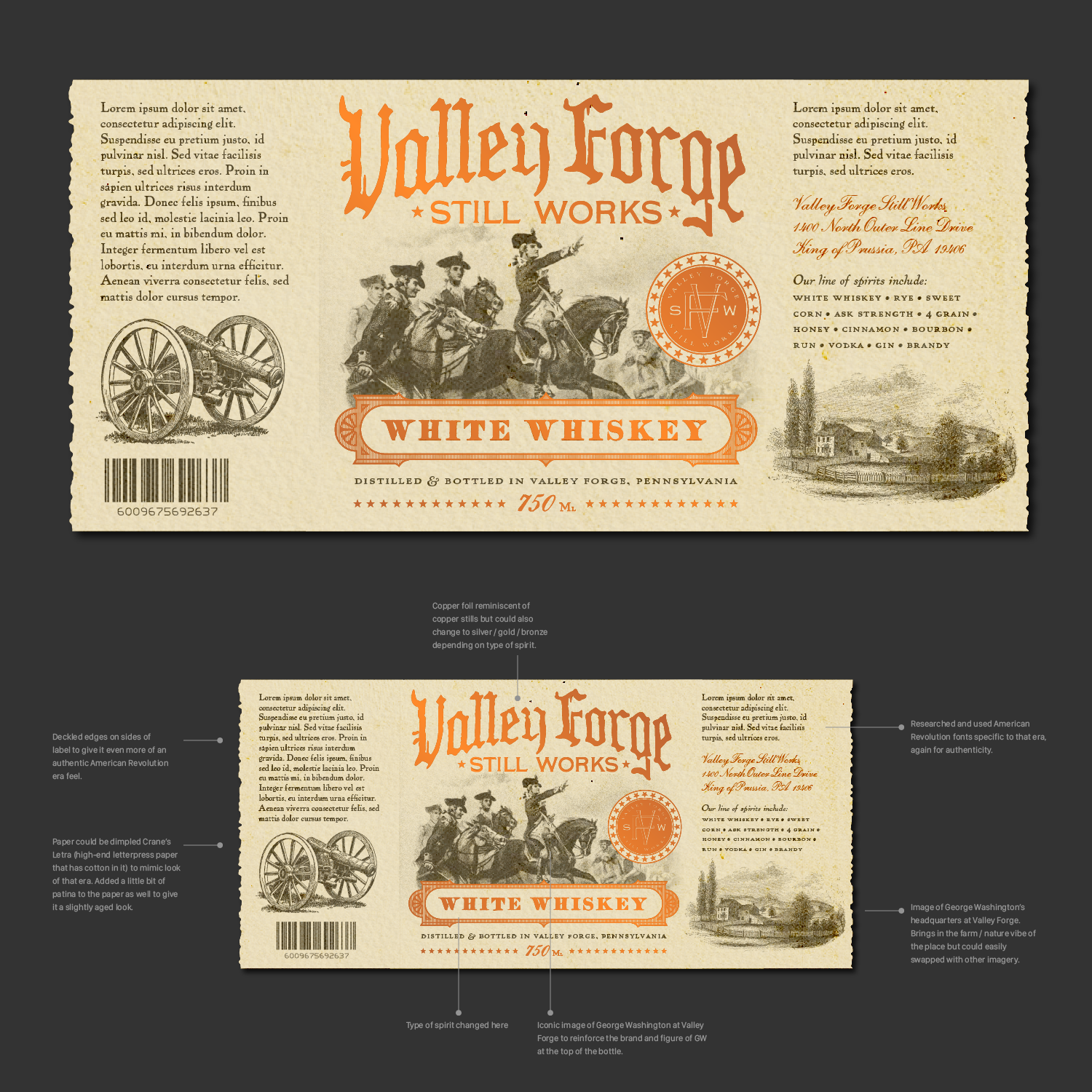 Label Design by Love Buzz for Valley Forge Still Works | Design #18196240