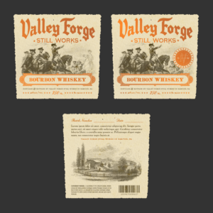 label for a bottle of Whiskey. | Label Design by Love Buzz