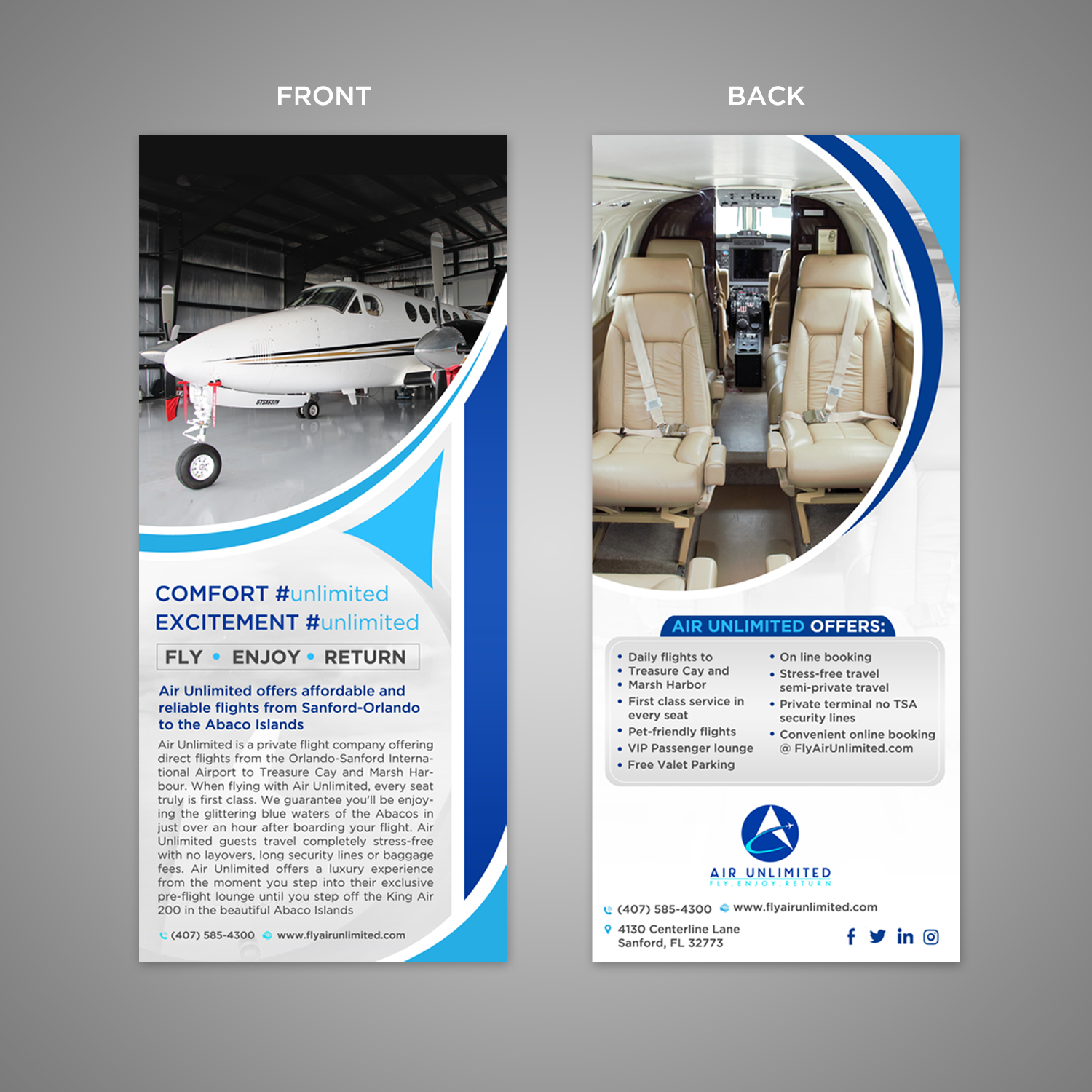 Flyer Design by creative.bugs for Air Unlimited | Design #18202394