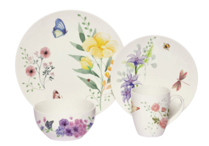 Dinnerware set: Butterflies and Flowers | Design Graphique par alex989