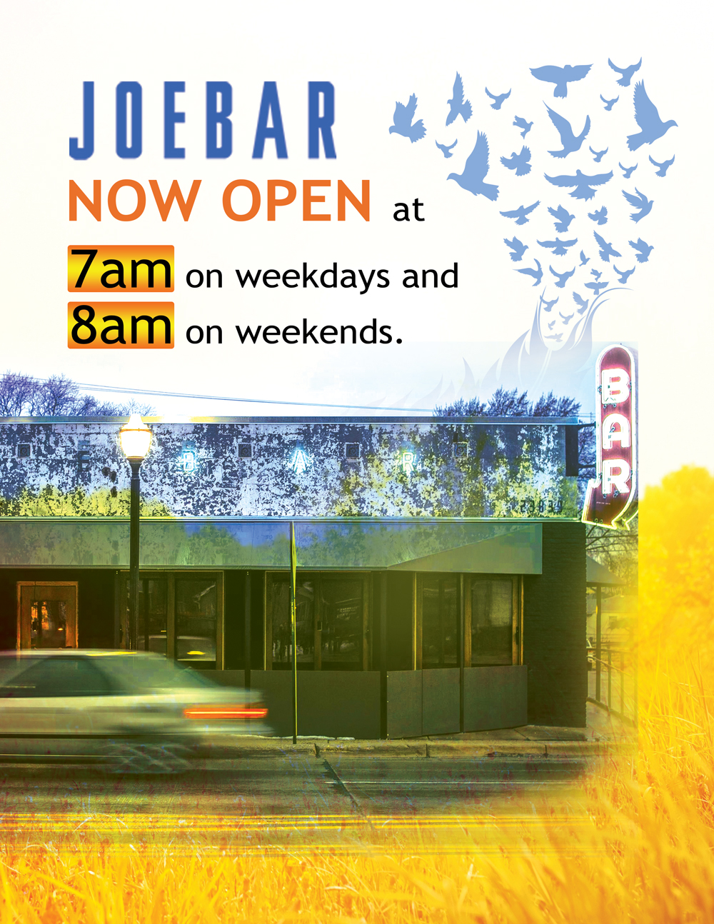Flyer Design by uk for Joe Bar | Design #18207807