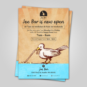 Flyer Design by debdesign for Joe Bar | Design: #18199020