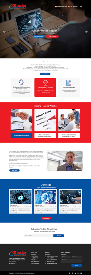 Wordpress Design by bdesigner9 for Triada Networks LLC | Design: #18204164