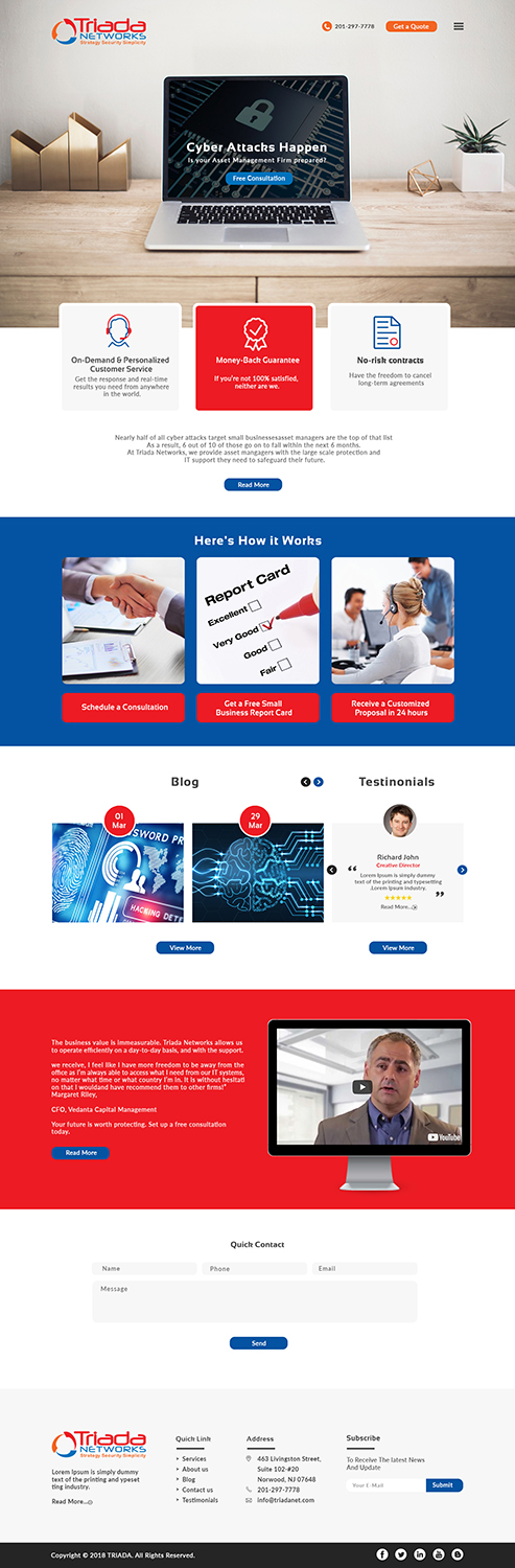 Wordpress Design by bdesigner9 for Triada Networks LLC | Design #18204165