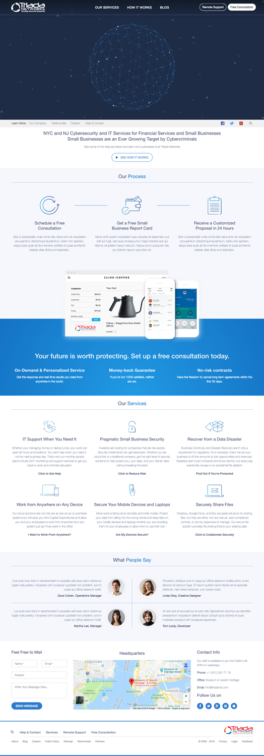 Wordpress Design by cCopilot for Triada Networks LLC | Design #18204240
