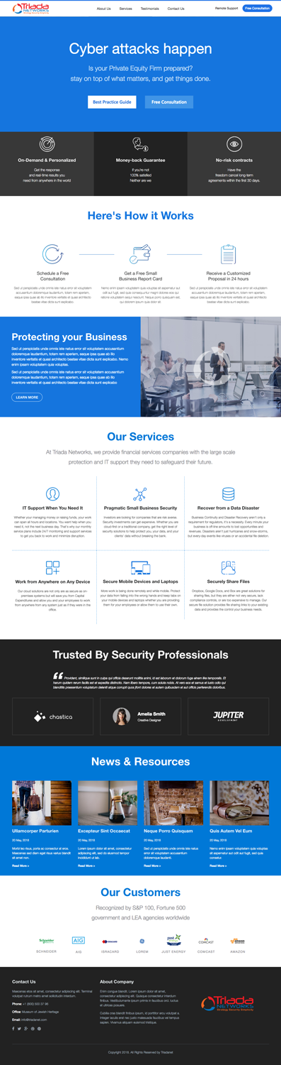 WordPress-Design von cCopilot für Triada Networks LLC | Design #18209119