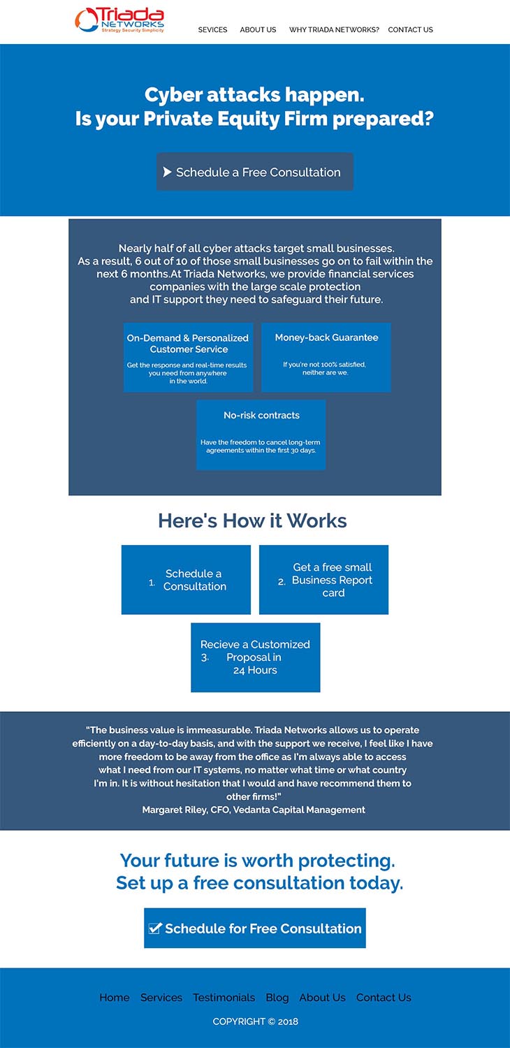 Wordpress Design by seobizplanet1 for Triada Networks LLC | Design #18199968