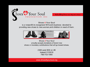 Postcard Design by whitepaper for Shoes 4 Your Soul Foundation Inc. | Design: #2807124