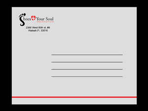 Postcard Design by whitepaper for Shoes 4 Your Soul Foundation Inc. | Design: #2820117