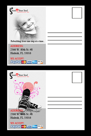 Postcard Design by Bright Star for Shoes 4 Your Soul Foundation Inc. | Design: #2801320
