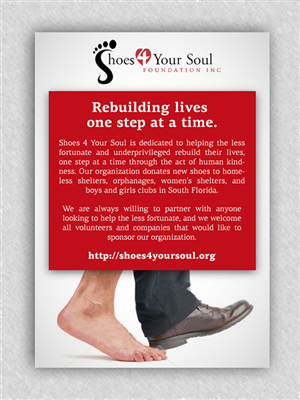 Postcard Design by Alaya for Shoes 4 Your Soul Foundation Inc. | Design: #2793151