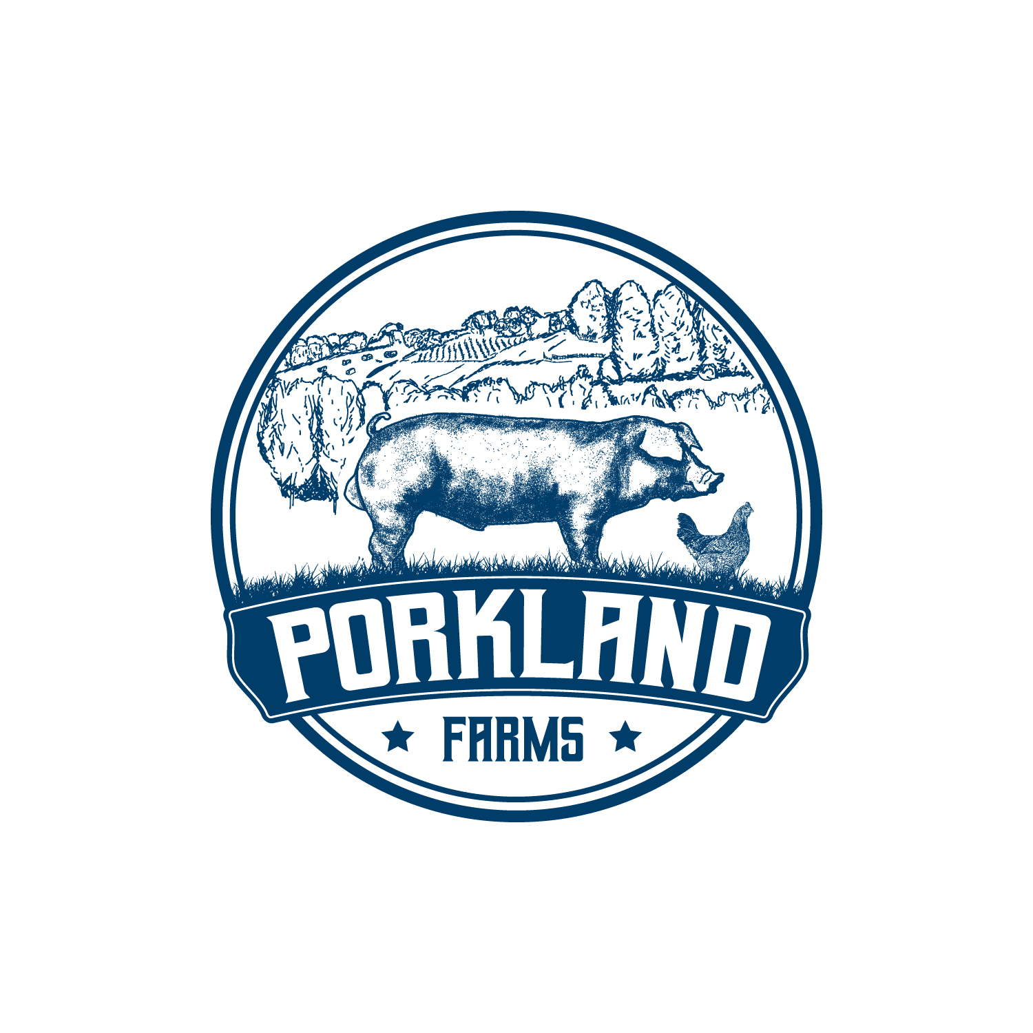 Logo Design by NEX for Porkland Farms  | Design: #18208664