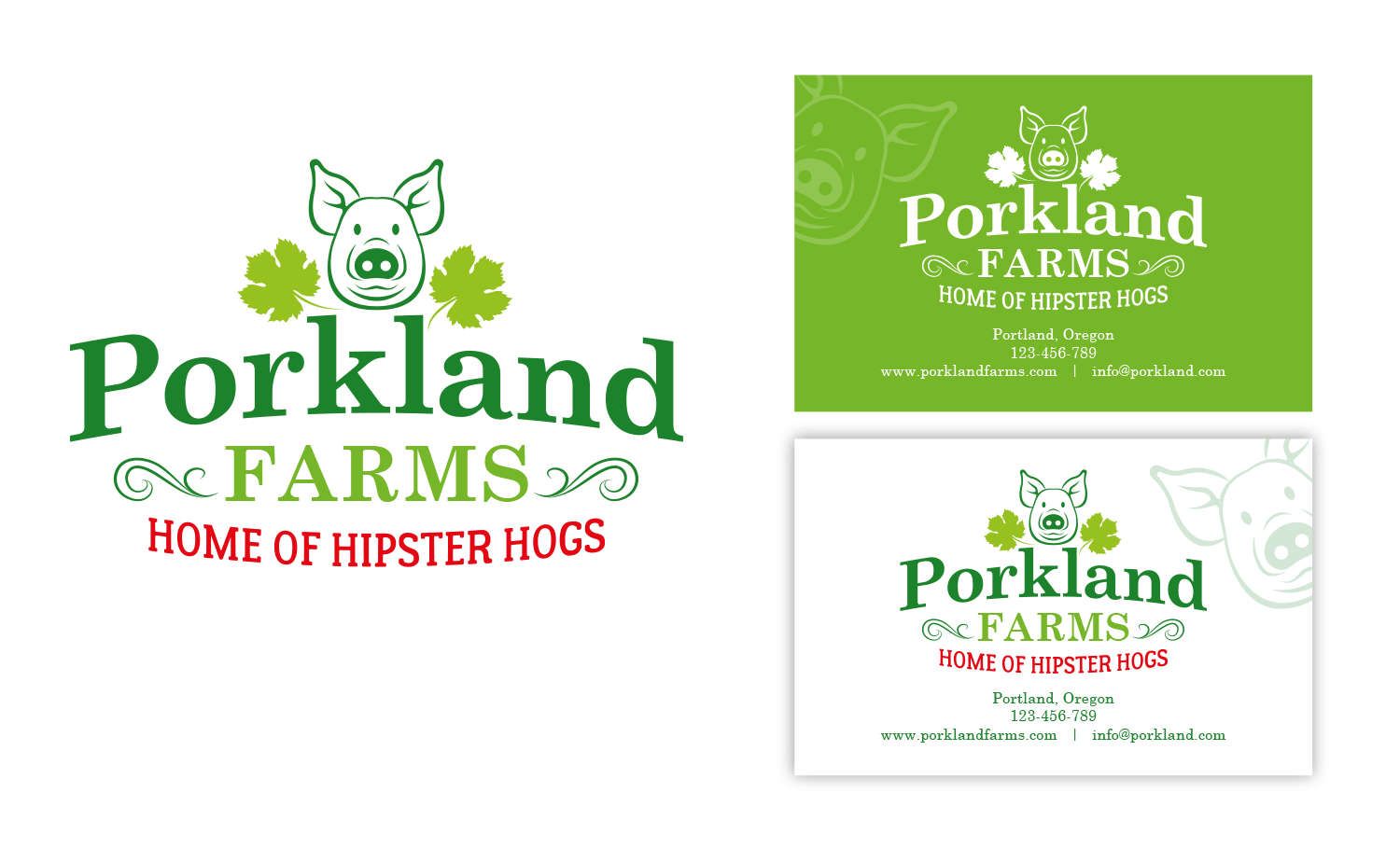 Logo Design by philipfitzsimmons for Porkland Farms  | Design #18200939