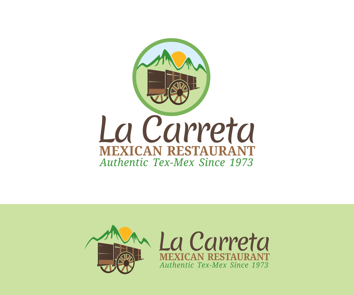 Logo Design by NguvuMX for La Carreta Mexican Restaurant (Houston Heights) | Design #18199375
