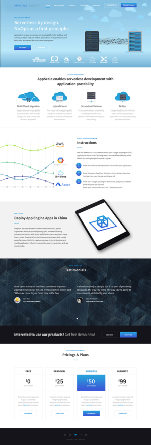 Web Design by Lauren for AppScale | Design #18309169