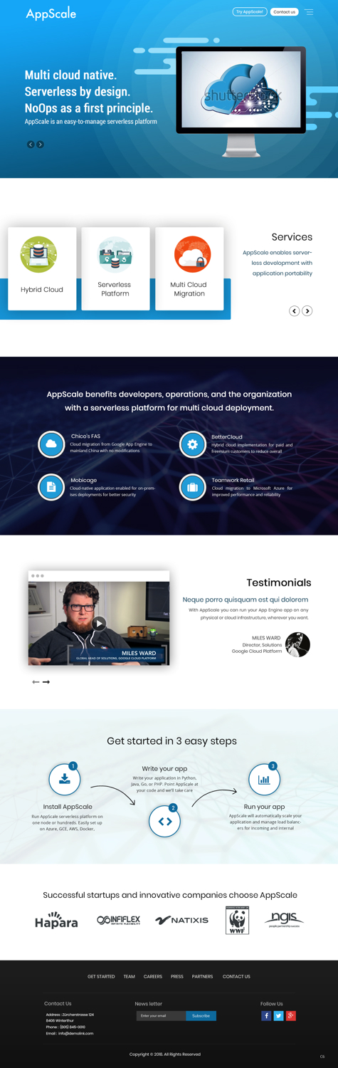 Web Design by pb for AppScale | Design #18203931