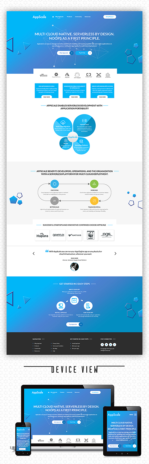 Web Design by PiXthemes for AppScale | Design #18325991