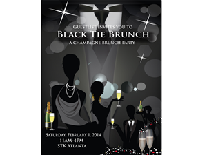 Black Tie Brunch | Design de Flyer par Soula Vetter