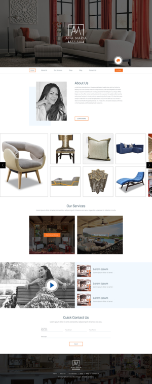 Interior Design & Furniture E commerce Website Design | Web Design par Smart-tech solution