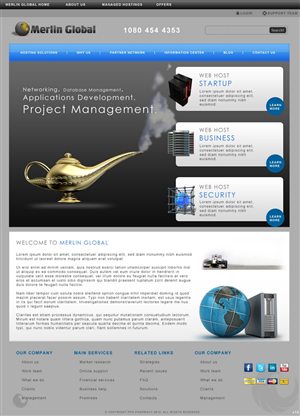 Web Design by pb for Merlin Global, Inc. | Design: #658433