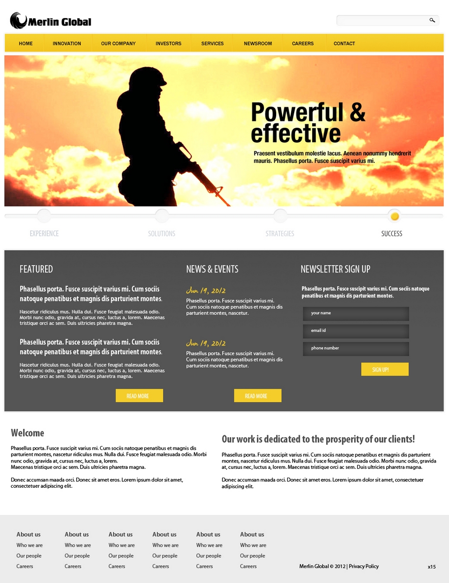 Web Design by pb for Merlin Global, Inc. | Design #661834