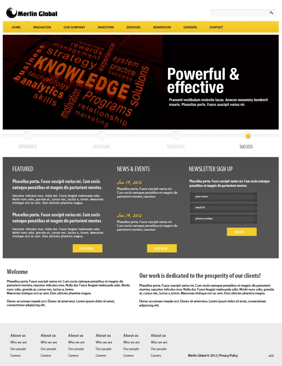 Web Design by pb for Merlin Global, Inc. | Design #661837