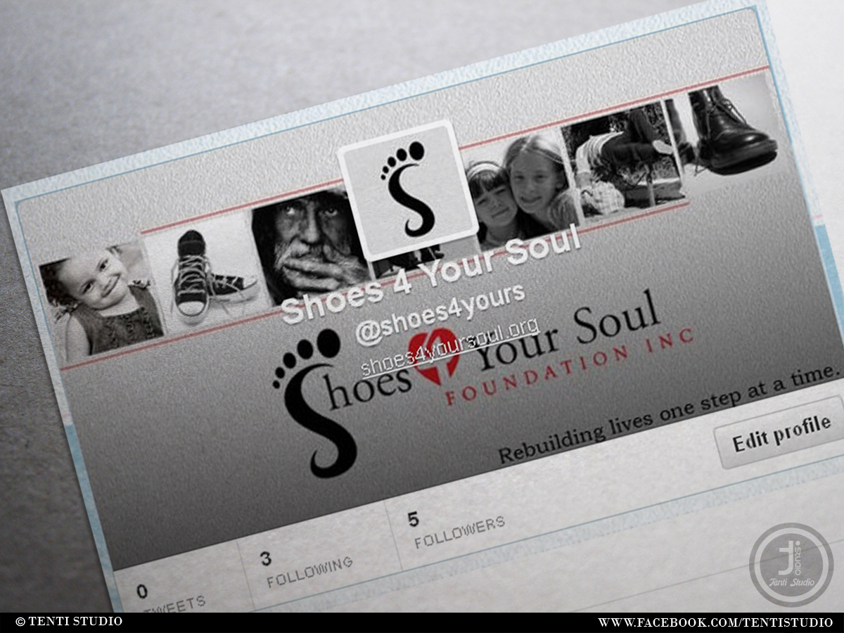 Facebook Design by Tenti Studio for Shoes 4 Your Soul Foundation Inc. | Design #2795477