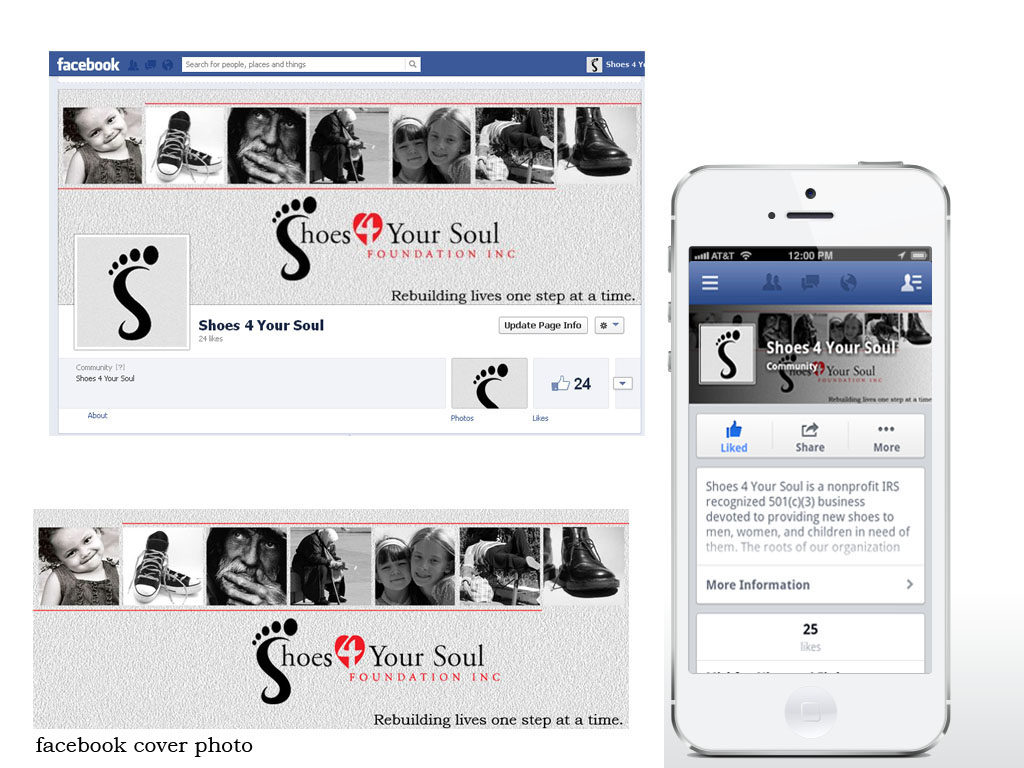 Facebook Design by Tenti Studio for Shoes 4 Your Soul Foundation Inc. | Design #2795481