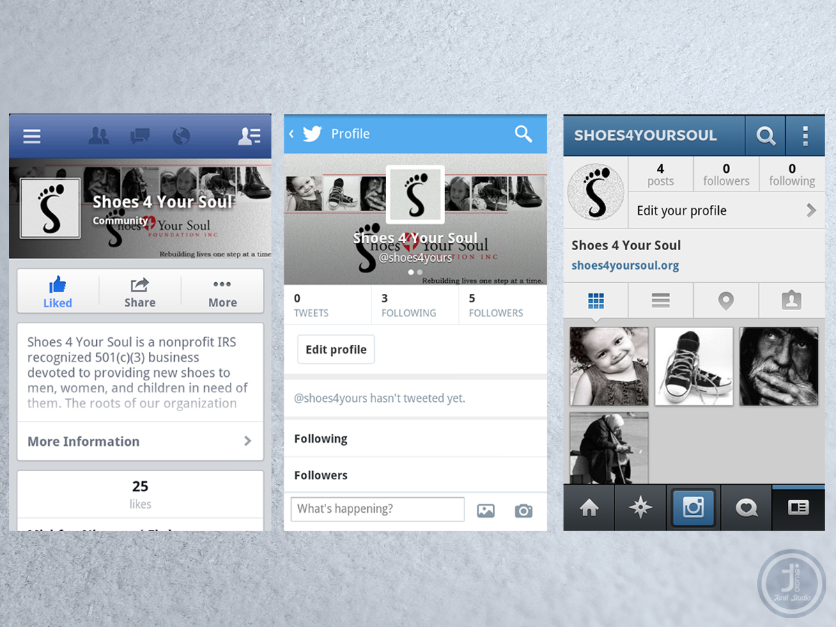 Facebook Design by Tenti Studio for Shoes 4 Your Soul Foundation Inc. | Design #2795505