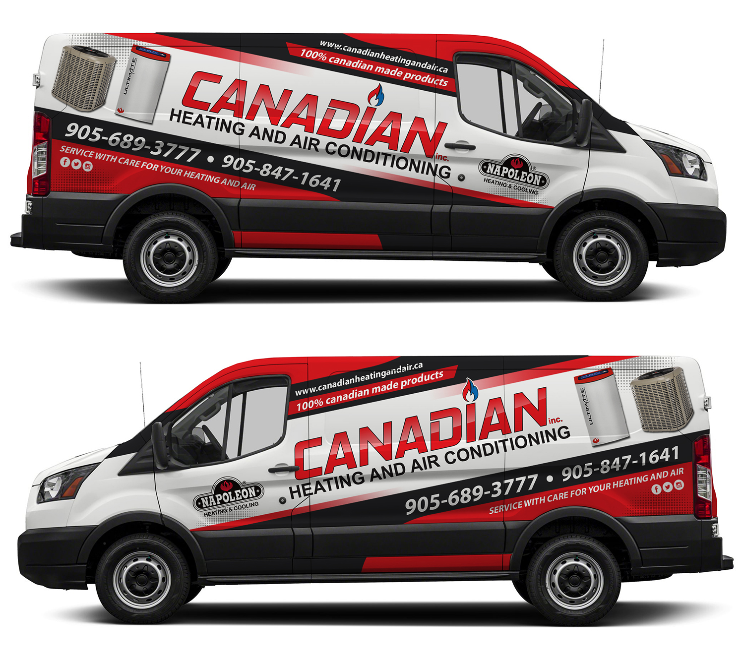 Diseño de Rotulación de Vehículo por dedenambrol para Canadian heating and air conditioning | Diseño #18316748