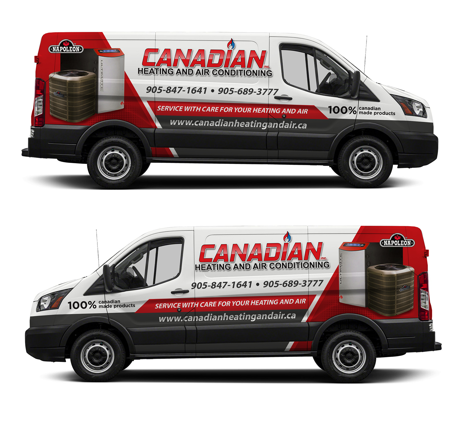 Diseño de Rotulación de Vehículo por dedenambrol para Canadian heating and air conditioning | Diseño #18317553