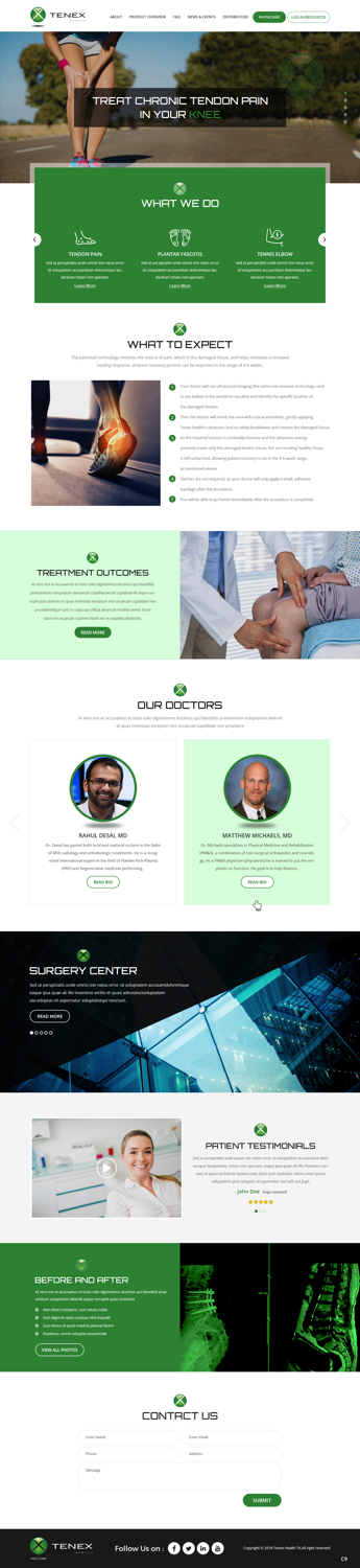 Landing Page-Design von pb für Restore Interventional Sports and Spine | Design #18269449