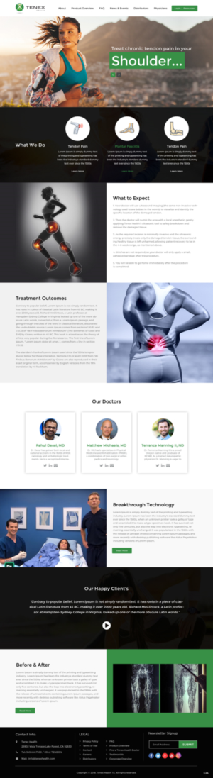 Landing Page Design by pb for Restore Interventional Sports and Spine | Design: #18269455