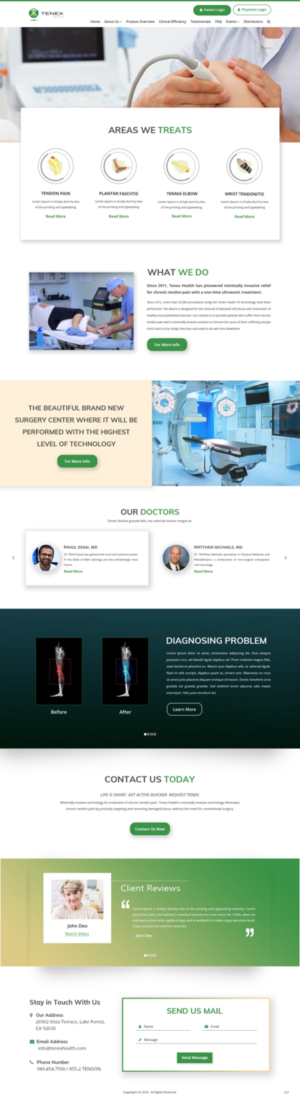 Landing Page Design by pb for Restore Interventional Sports and Spine | Design: #18269457