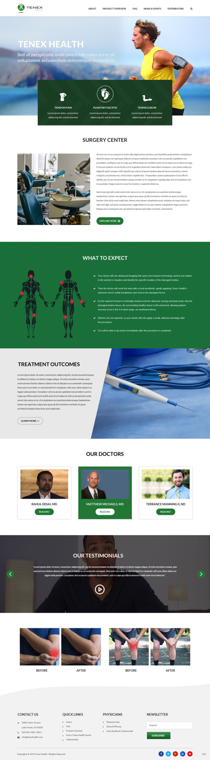 Landing Page Design by pb for Restore Interventional Sports and Spine | Design #18269458