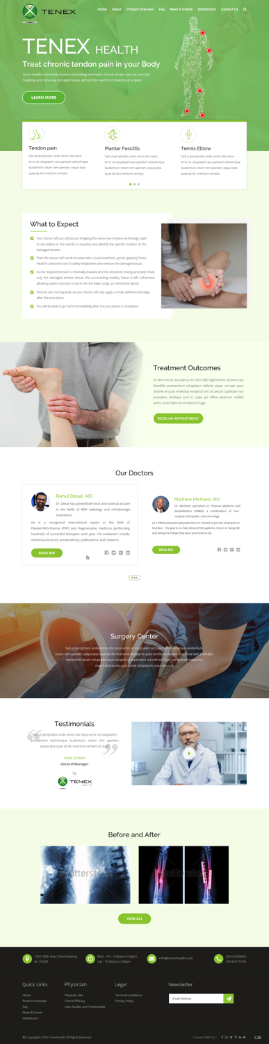 Landing Page-Design von pb für Restore Interventional Sports and Spine | Design #18269459