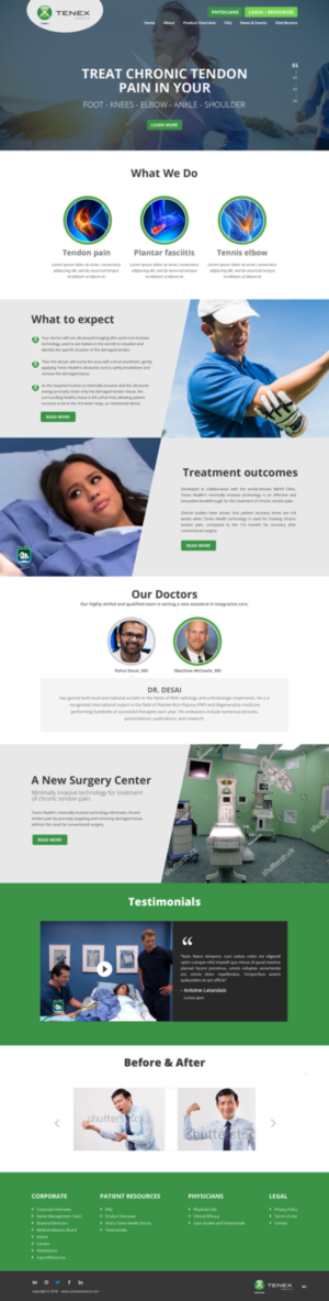 Landing Page Design by pb for Restore Interventional Sports and Spine | Design: #18269460