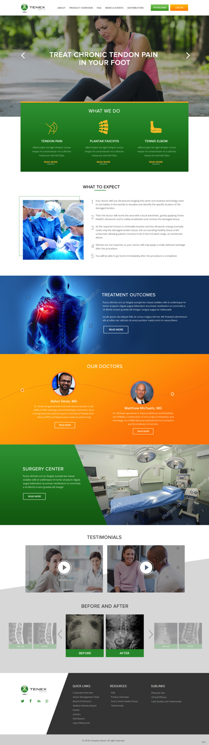 Landing Page-Design von pb für Restore Interventional Sports and Spine | Design #18269461