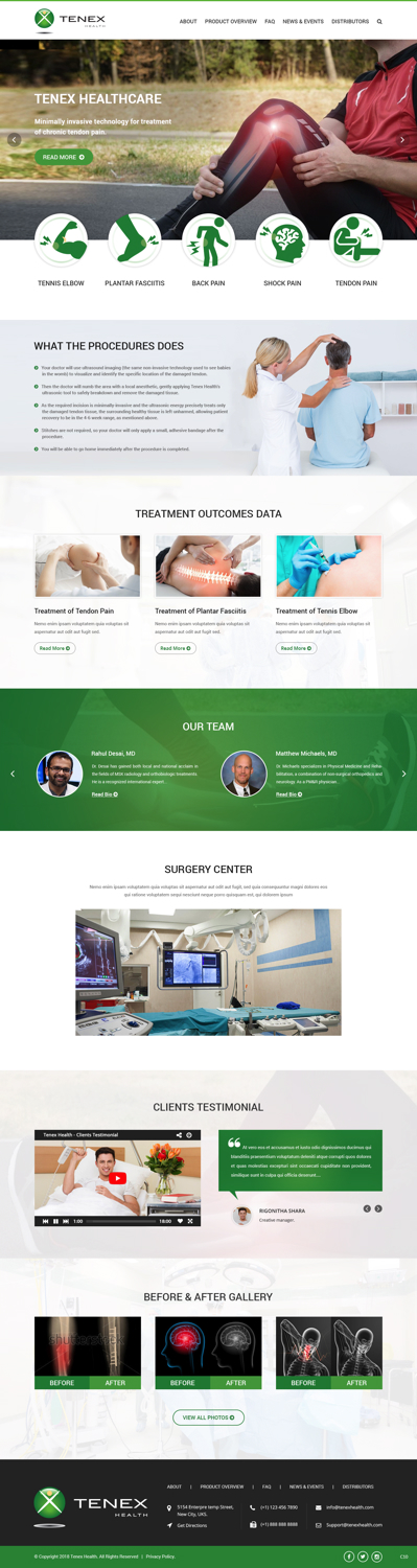 Diseño de Página de Aterrizaje por pb para Restore Interventional Sports and Spine | Diseño #18275774