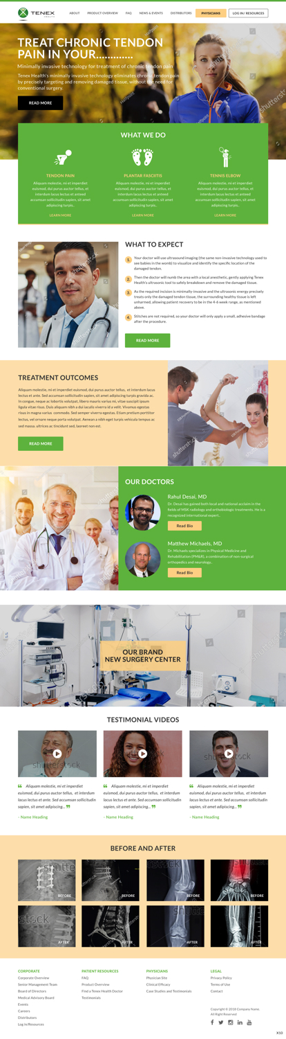 Landing Page Design by pb for Restore Interventional Sports and Spine | Design #18275775