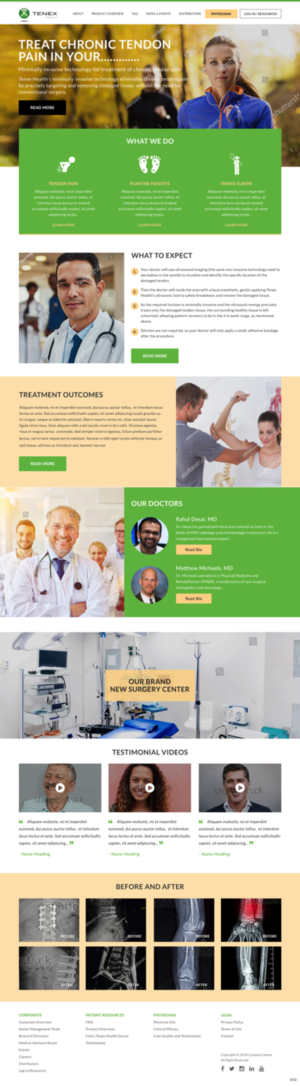 Landing Page Design by pb for Restore Interventional Sports and Spine | Design: #18275775