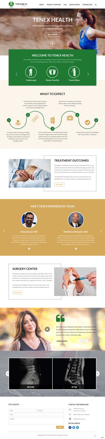 Landing Page-Design von pb für Restore Interventional Sports and Spine | Design #18378944