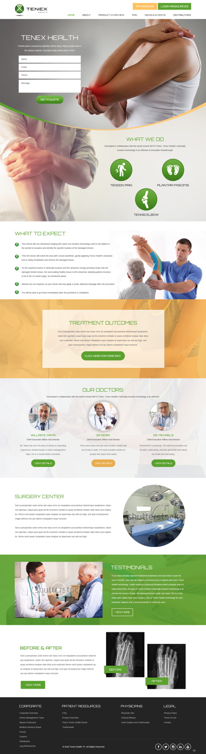 Landing Page-Design von pb für Restore Interventional Sports and Spine | Design #18378945
