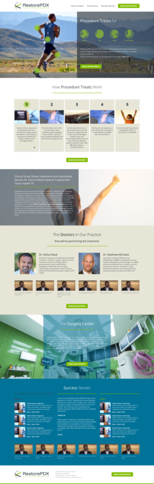 Landing Page Design by Orhon.ao for Restore Interventional Sports and Spine | Design: #18231397