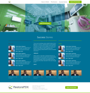 Medical Procedure Landing Page - Funnel Tenex Tenotomy | Design de Page d'Accueil par Orhon.ao