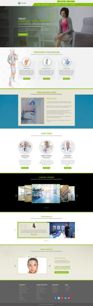 Landing Page Design by Dexter Solutions for Restore Interventional Sports and Spine | Design: #18283209