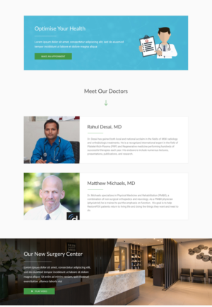 Landing Page Design by vsplch 2 for Restore Interventional Sports and Spine | Design: #18278092